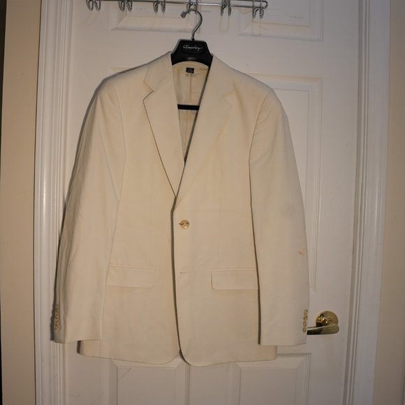 Club Monaco Men's Notch Lapel 2 Button Single Breasted Blazer Jacket Brown - Picture 2 of 7